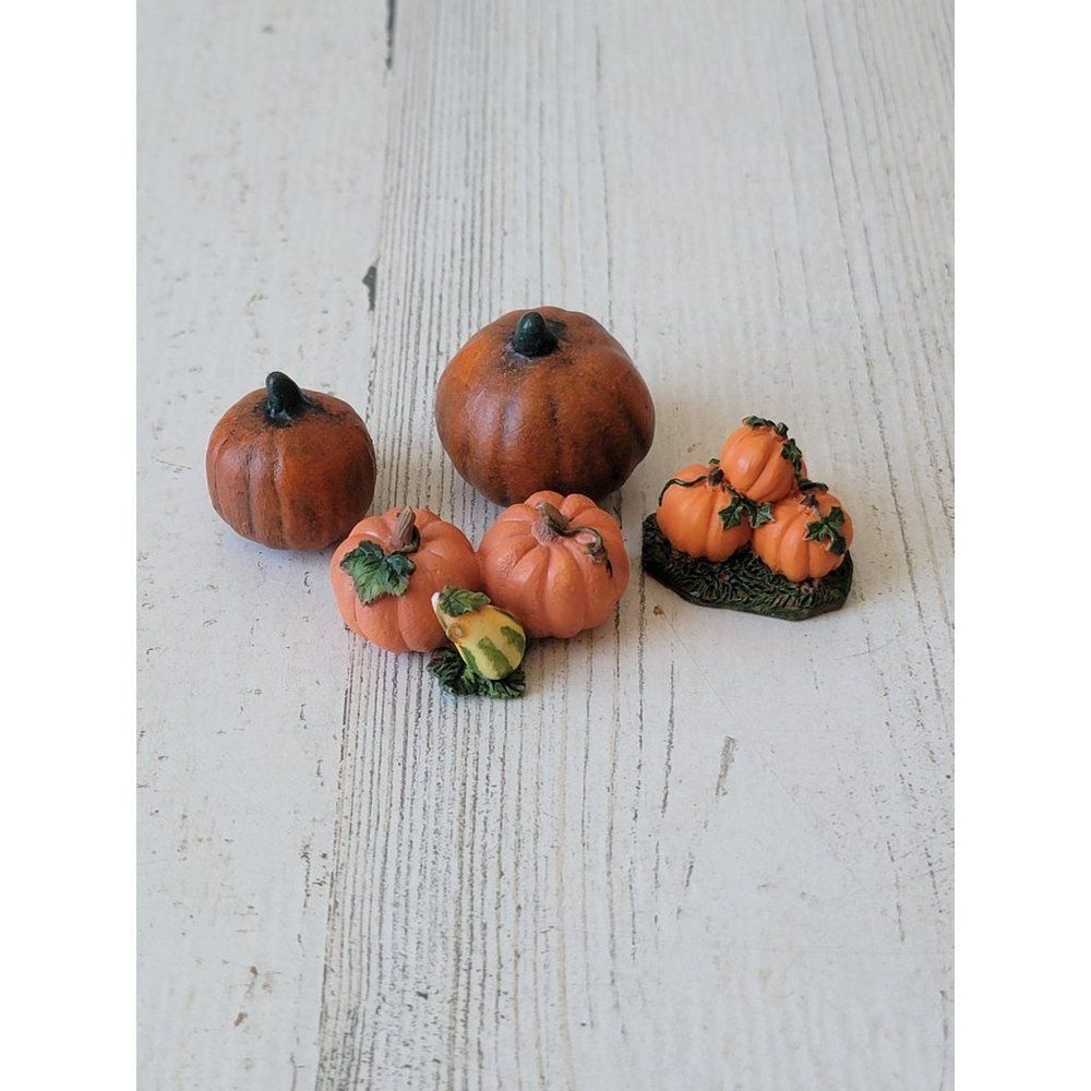 Mini pumpkin stack Harvest fall Village accessory Halloween set